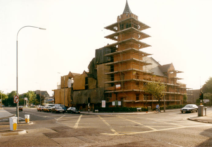 The church during cleaning, 1986