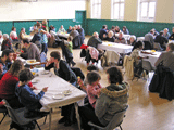 church lunch in large hall