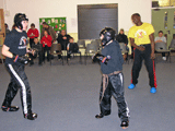kickboxing in small hall