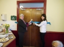 Cutting the ribbon